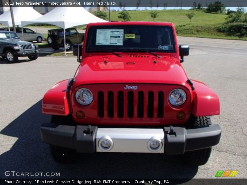 Flame Red / Black 2013 Jeep Wrangler Unlimited Sahara 4x4