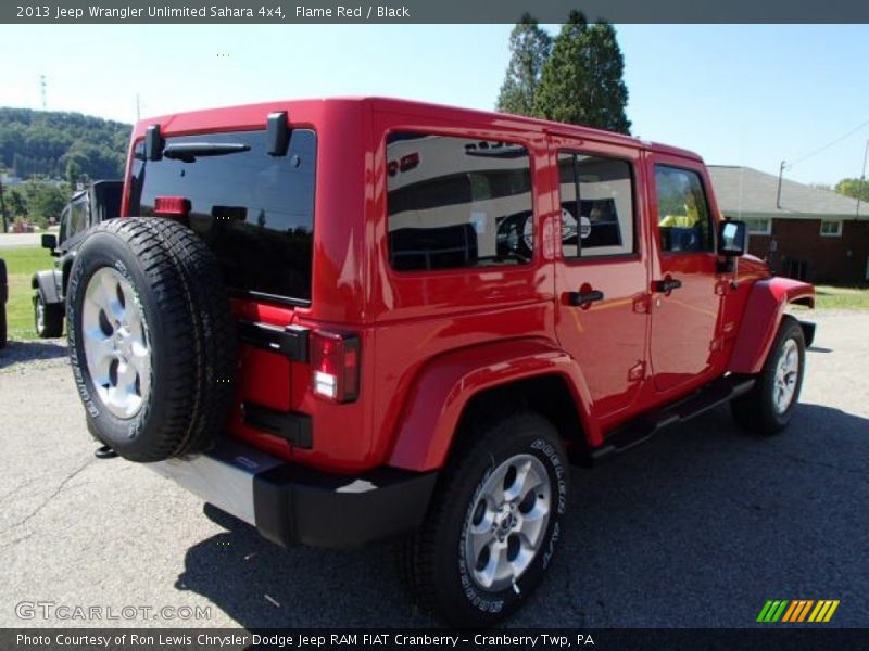 Flame Red / Black 2013 Jeep Wrangler Unlimited Sahara 4x4