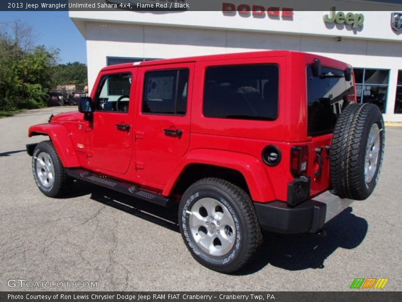 Flame Red / Black 2013 Jeep Wrangler Unlimited Sahara 4x4