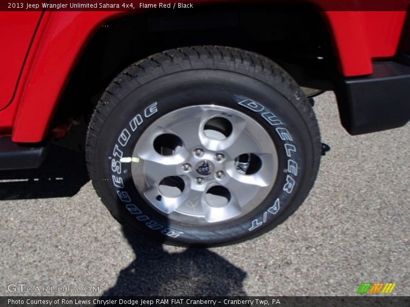 Flame Red / Black 2013 Jeep Wrangler Unlimited Sahara 4x4