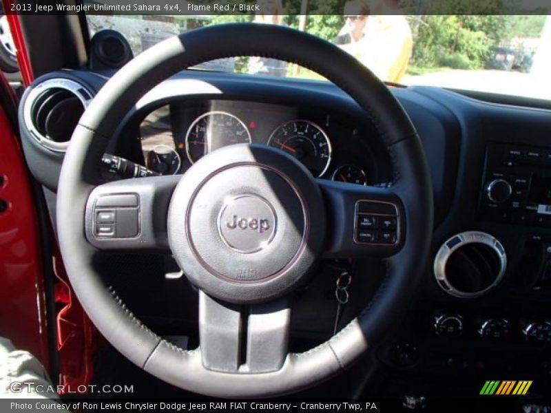 Flame Red / Black 2013 Jeep Wrangler Unlimited Sahara 4x4
