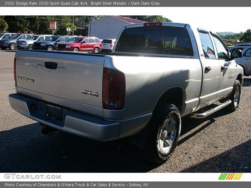 Bright Silver Metallic / Dark Slate Gray 2002 Dodge Ram 1500 Sport Quad Cab 4x4