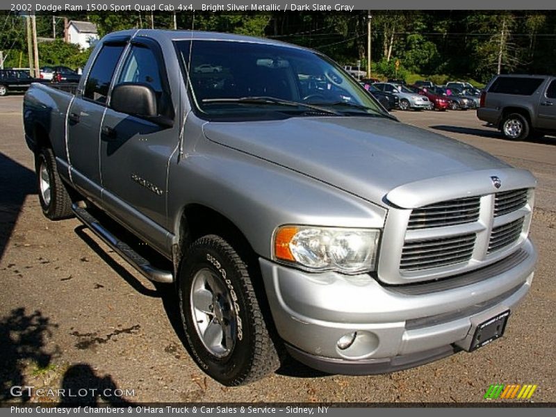 Bright Silver Metallic / Dark Slate Gray 2002 Dodge Ram 1500 Sport Quad Cab 4x4
