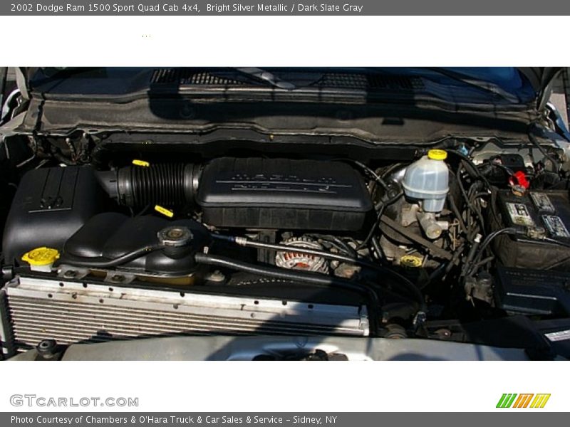Bright Silver Metallic / Dark Slate Gray 2002 Dodge Ram 1500 Sport Quad Cab 4x4