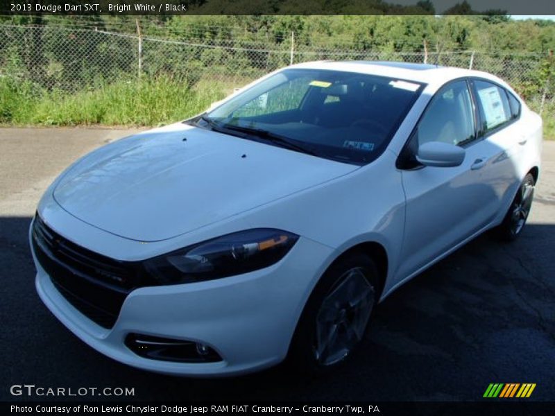 Bright White / Black 2013 Dodge Dart SXT