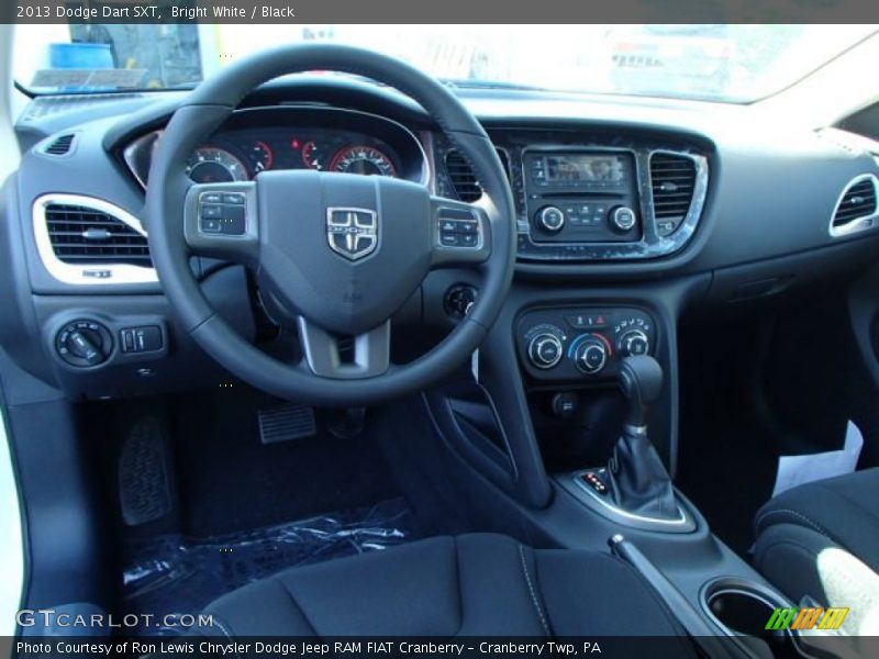 Bright White / Black 2013 Dodge Dart SXT