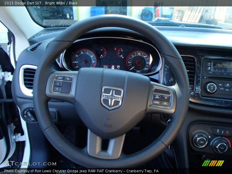Bright White / Black 2013 Dodge Dart SXT