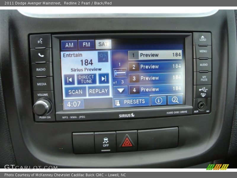 Redline 2 Pearl / Black/Red 2011 Dodge Avenger Mainstreet