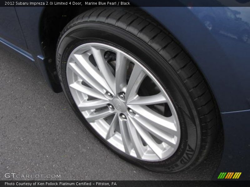 Marine Blue Pearl / Black 2012 Subaru Impreza 2.0i Limited 4 Door