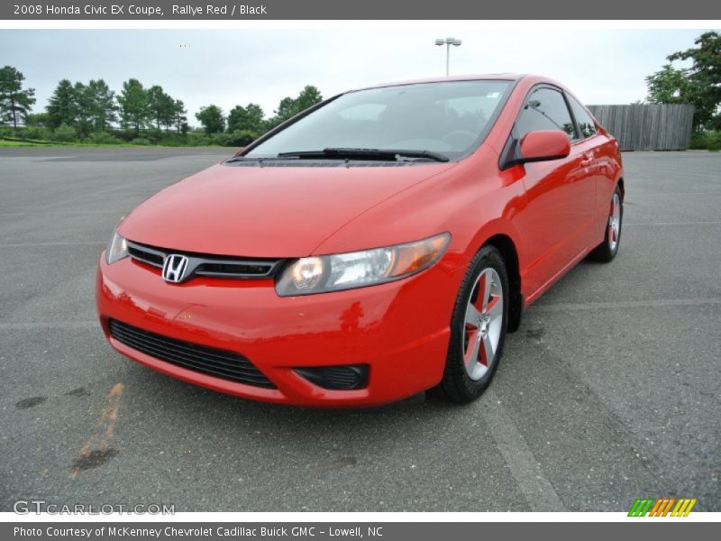 Rallye Red / Black 2008 Honda Civic EX Coupe