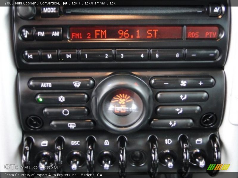 Controls of 2005 Cooper S Convertible