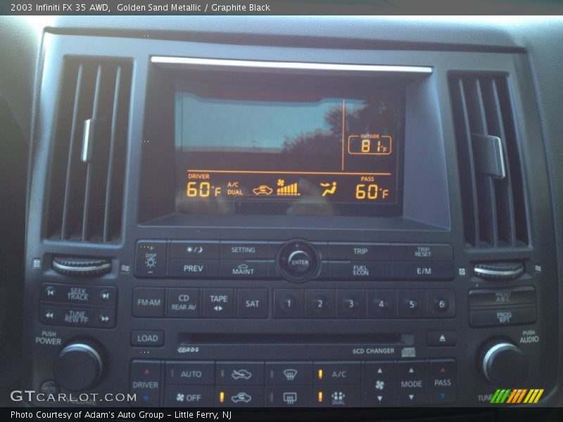 Golden Sand Metallic / Graphite Black 2003 Infiniti FX 35 AWD