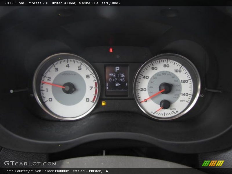 Marine Blue Pearl / Black 2012 Subaru Impreza 2.0i Limited 4 Door