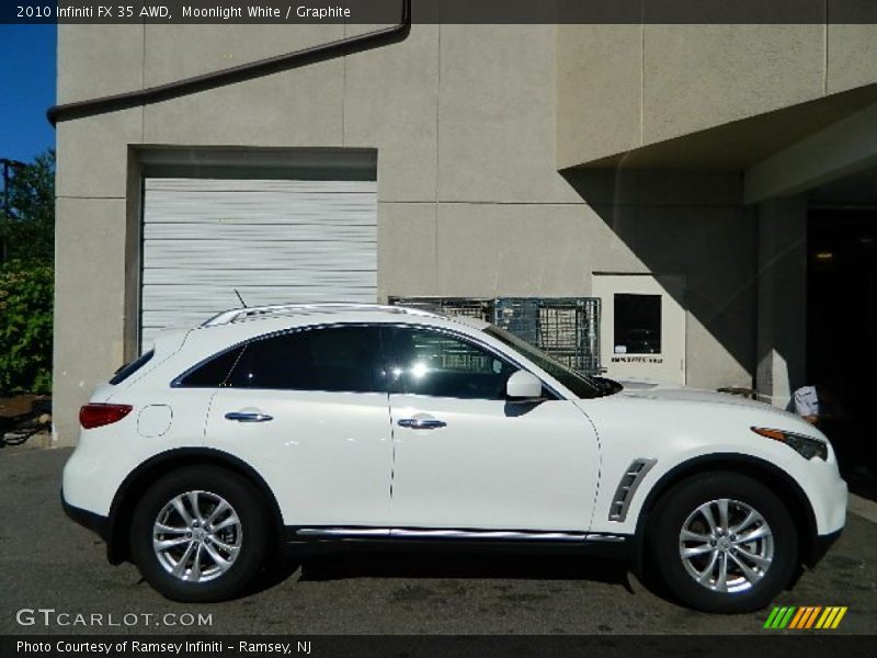Moonlight White / Graphite 2010 Infiniti FX 35 AWD