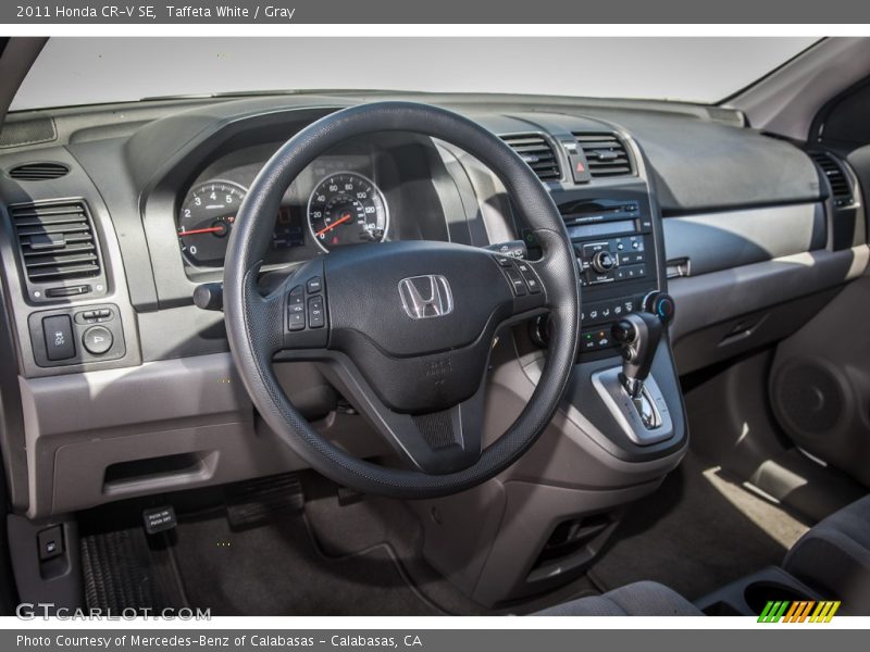 Taffeta White / Gray 2011 Honda CR-V SE