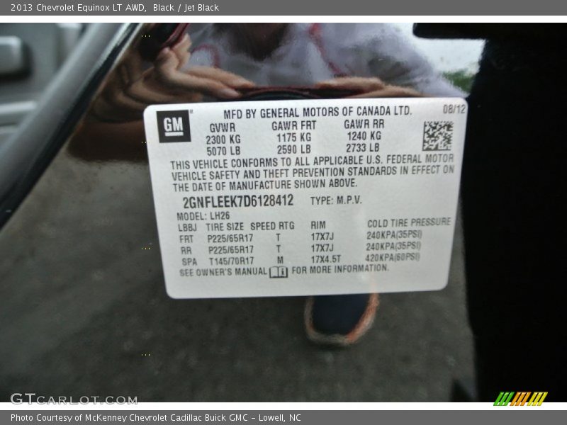 Black / Jet Black 2013 Chevrolet Equinox LT AWD