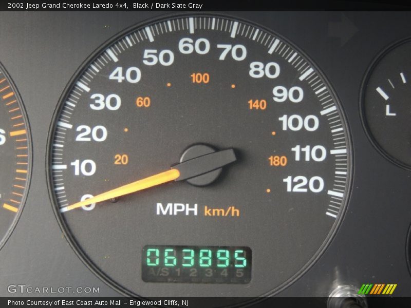 Black / Dark Slate Gray 2002 Jeep Grand Cherokee Laredo 4x4
