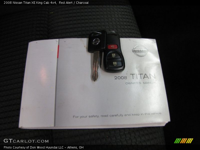 Red Alert / Charcoal 2008 Nissan Titan XE King Cab 4x4