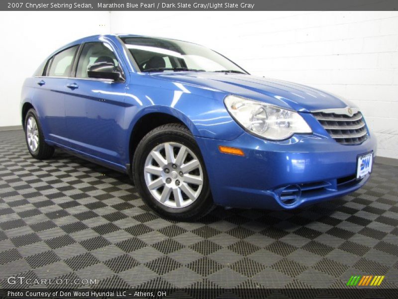 Marathon Blue Pearl / Dark Slate Gray/Light Slate Gray 2007 Chrysler Sebring Sedan