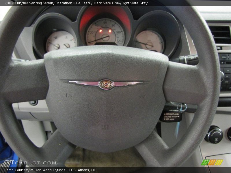 Marathon Blue Pearl / Dark Slate Gray/Light Slate Gray 2007 Chrysler Sebring Sedan