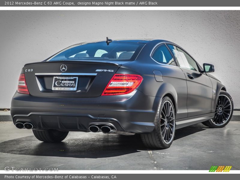 designo Magno Night Black matte / AMG Black 2012 Mercedes-Benz C 63 AMG Coupe