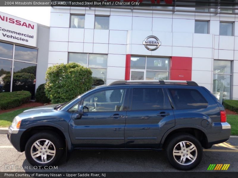 Torched Steel Blue Pearl / Charcoal Gray 2004 Mitsubishi Endeavor XLS AWD
