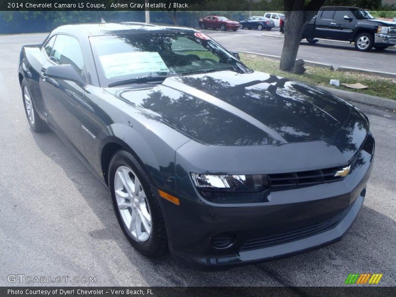 Ashen Gray Metallic / Black 2014 Chevrolet Camaro LS Coupe