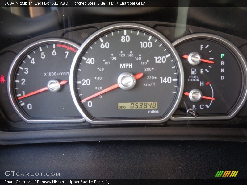 Torched Steel Blue Pearl / Charcoal Gray 2004 Mitsubishi Endeavor XLS AWD