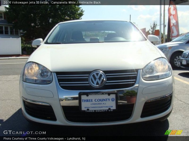 Campanella White / Anthracite Black 2008 Volkswagen Jetta SE Sedan