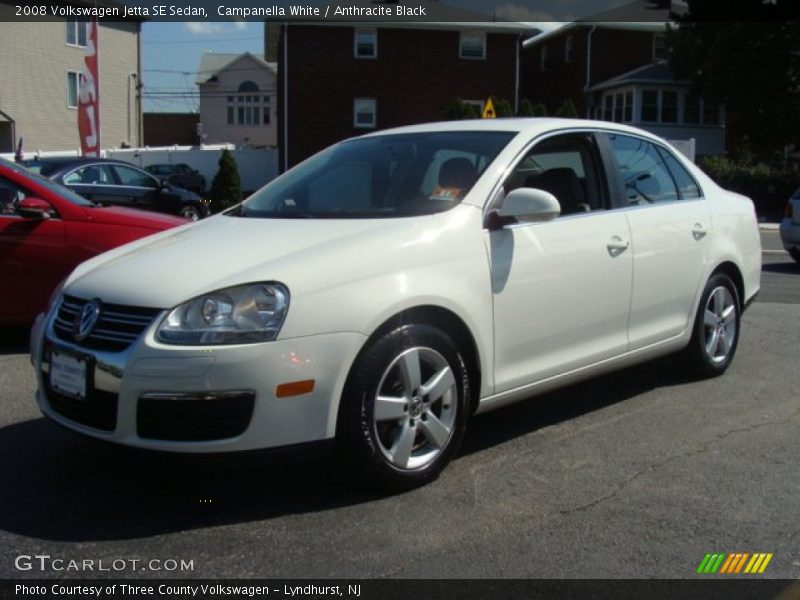 Campanella White / Anthracite Black 2008 Volkswagen Jetta SE Sedan