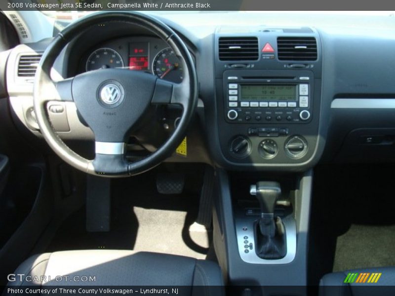 Campanella White / Anthracite Black 2008 Volkswagen Jetta SE Sedan