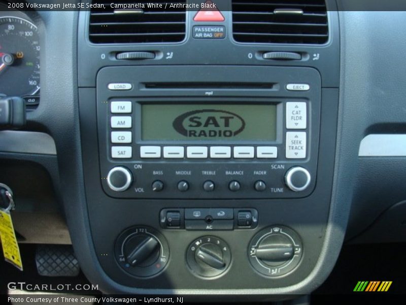 Campanella White / Anthracite Black 2008 Volkswagen Jetta SE Sedan