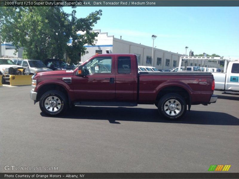 Dark Toreador Red / Medium Stone 2008 Ford F250 Super Duty Lariat SuperCab 4x4
