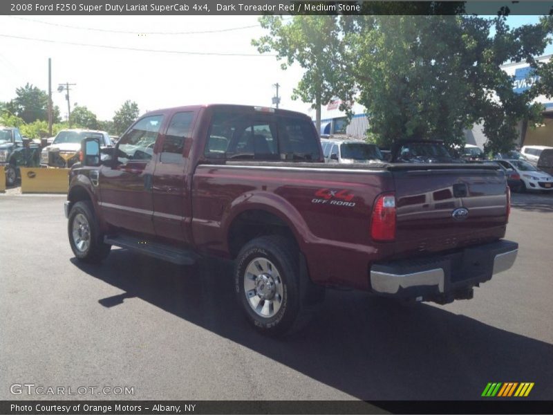 Dark Toreador Red / Medium Stone 2008 Ford F250 Super Duty Lariat SuperCab 4x4