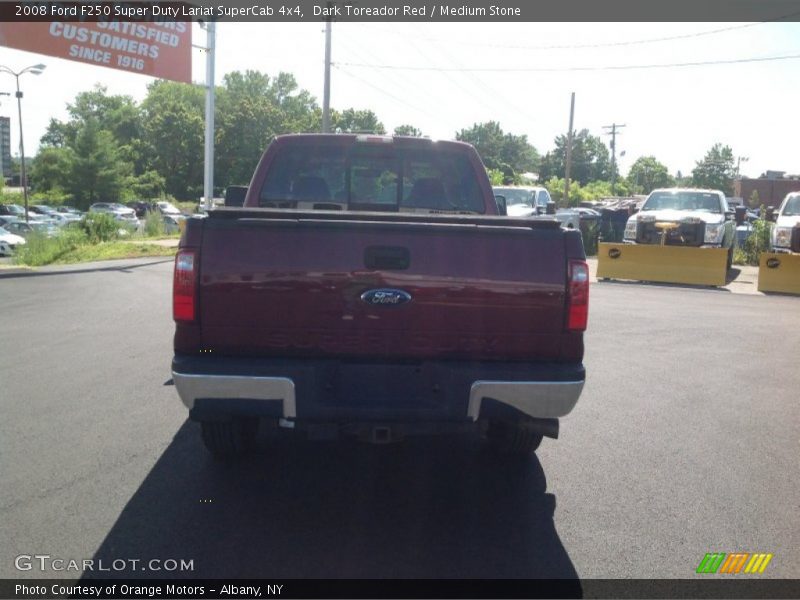 Dark Toreador Red / Medium Stone 2008 Ford F250 Super Duty Lariat SuperCab 4x4