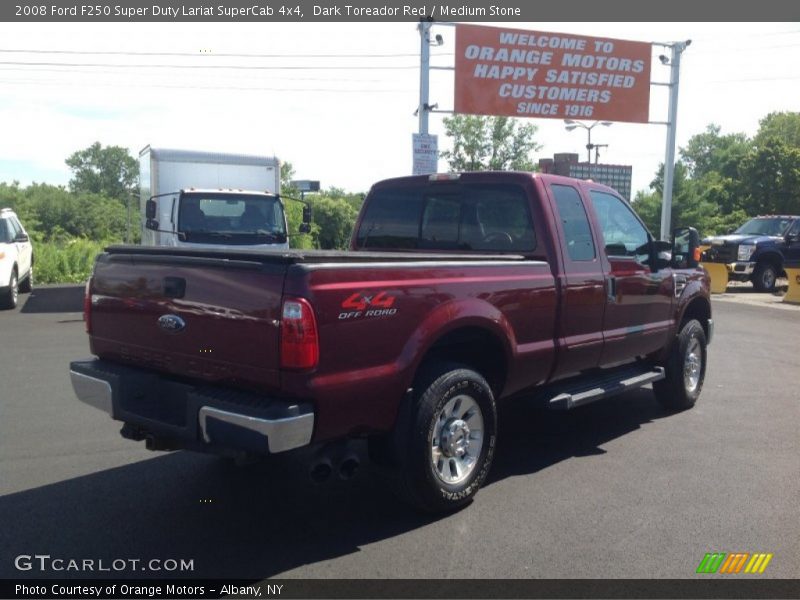 Dark Toreador Red / Medium Stone 2008 Ford F250 Super Duty Lariat SuperCab 4x4