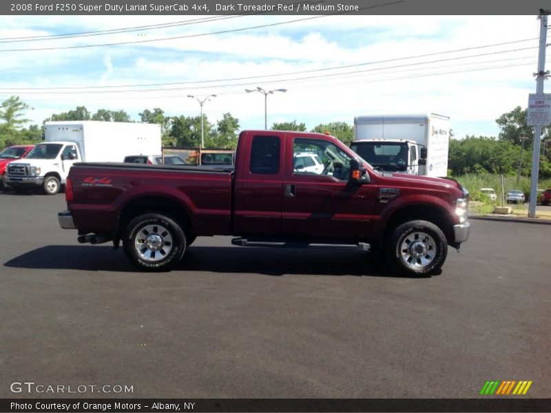 Dark Toreador Red / Medium Stone 2008 Ford F250 Super Duty Lariat SuperCab 4x4