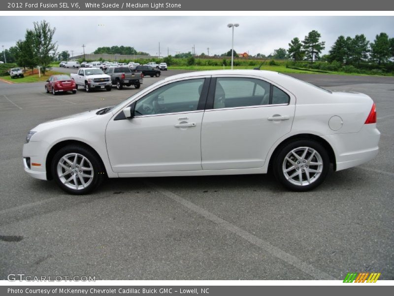 White Suede / Medium Light Stone 2012 Ford Fusion SEL V6