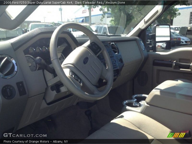 Dark Toreador Red / Medium Stone 2008 Ford F250 Super Duty Lariat SuperCab 4x4