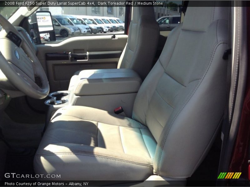 Dark Toreador Red / Medium Stone 2008 Ford F250 Super Duty Lariat SuperCab 4x4