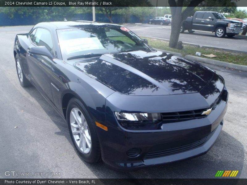 Blue Ray Metallic / Black 2014 Chevrolet Camaro LS Coupe