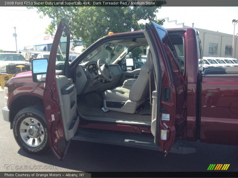 Dark Toreador Red / Medium Stone 2008 Ford F250 Super Duty Lariat SuperCab 4x4