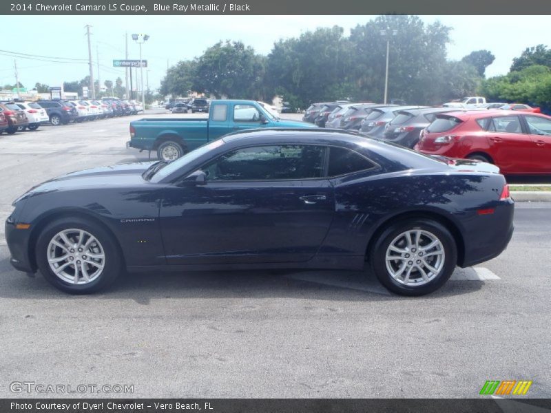 Blue Ray Metallic / Black 2014 Chevrolet Camaro LS Coupe