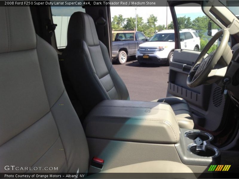 Dark Toreador Red / Medium Stone 2008 Ford F250 Super Duty Lariat SuperCab 4x4