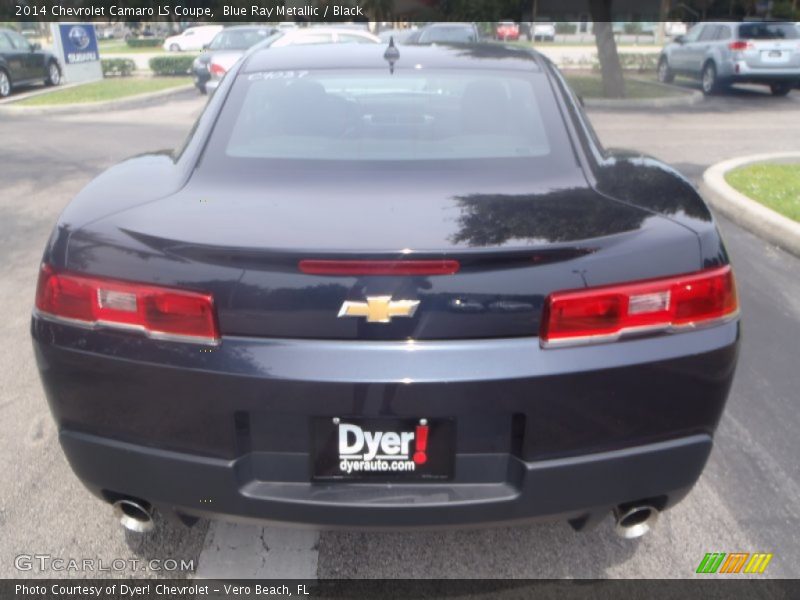 Blue Ray Metallic / Black 2014 Chevrolet Camaro LS Coupe