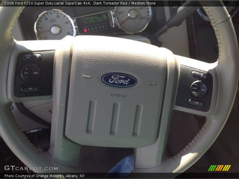 Dark Toreador Red / Medium Stone 2008 Ford F250 Super Duty Lariat SuperCab 4x4