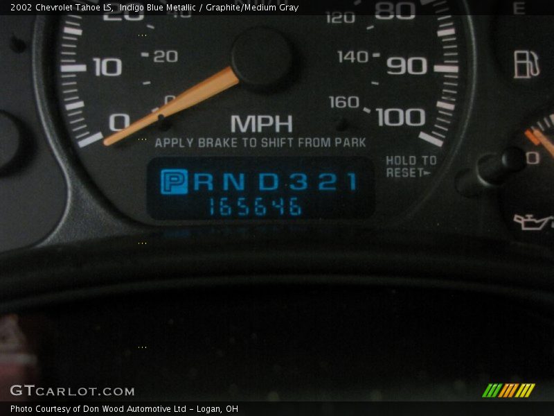 Indigo Blue Metallic / Graphite/Medium Gray 2002 Chevrolet Tahoe LS