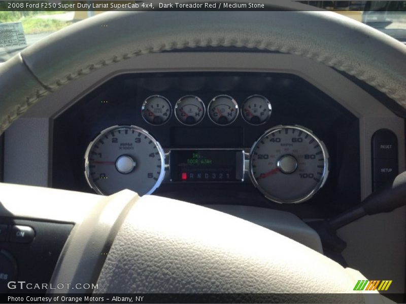 Dark Toreador Red / Medium Stone 2008 Ford F250 Super Duty Lariat SuperCab 4x4