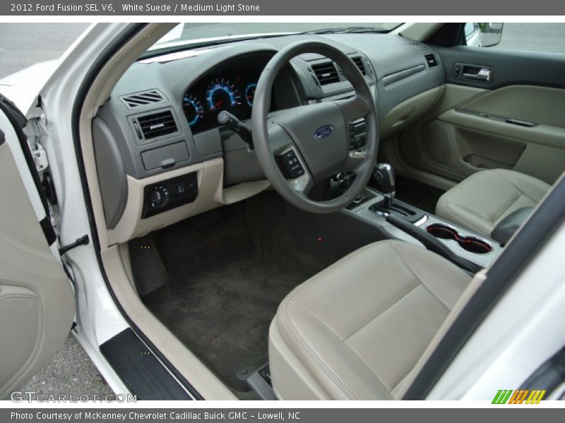 White Suede / Medium Light Stone 2012 Ford Fusion SEL V6