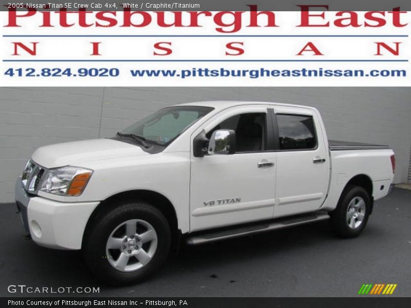 White / Graphite/Titanium 2005 Nissan Titan SE Crew Cab 4x4